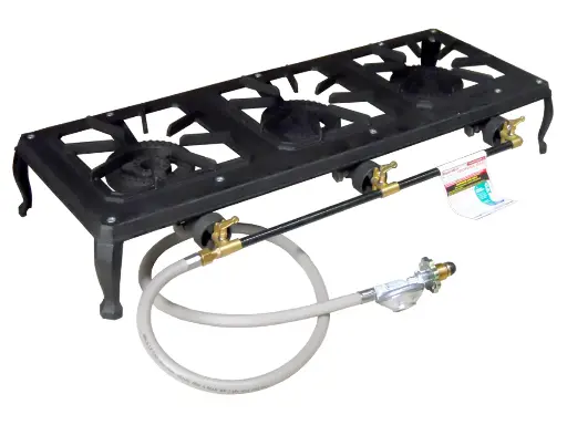 [29602]  3 Burner Country Cooker, LPG, 1/4'' male connection, 36MJ heat output (2.75kpa)