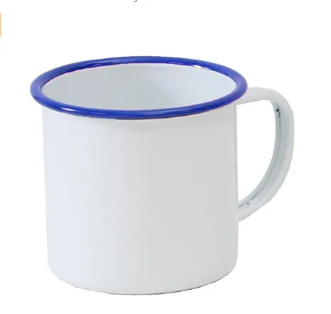 [30203]  8 cm Enamel Mug White