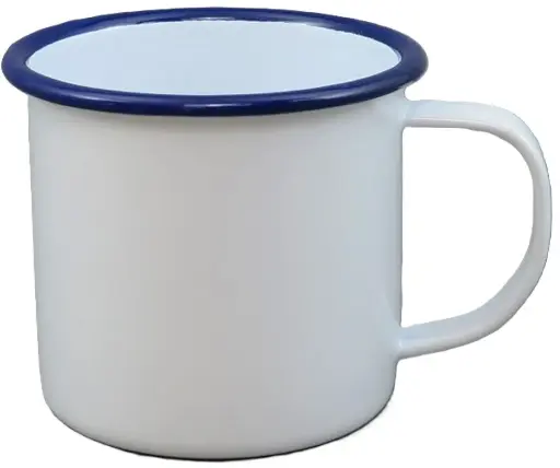 [30413]  9 cm Enamel Mug White