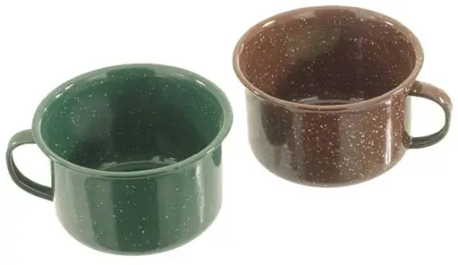 [30424]  9 cm Flat Mug Speckled Colours