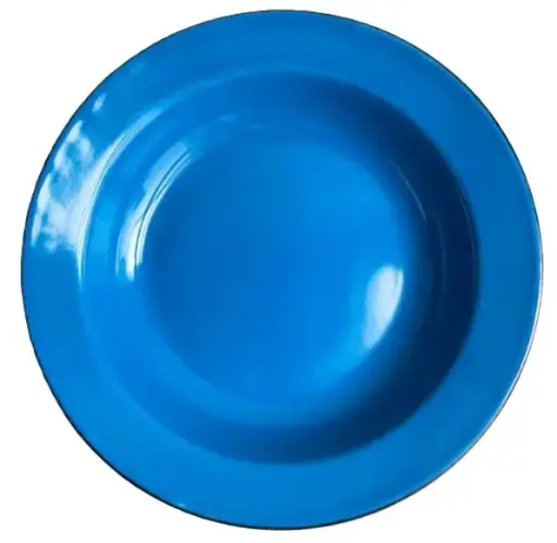 [30603]  Enamel Soup Plate 24 cm Dark Colours