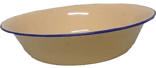 [31050]  Enamel Shallow Bowl 18 cm Pastel