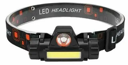 [37347]  Induction LED Headlamp COB + XPE 1000 Lumen USB Charge