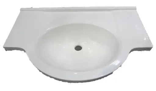 [91234]  Polymarble 750 Semi Recessed Basin