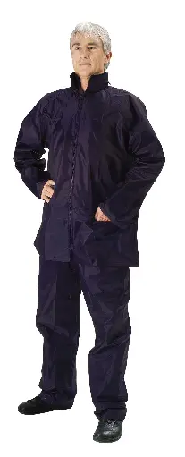 Nylon Rainsuit Black