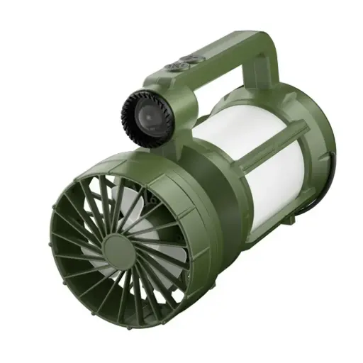[36451] Fan + LED Lantern with Torch Solar & USB Rechargable 