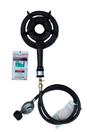 [29614]  Turbo Single Burner 1 Ring 18 mj/hr 6.9kPa Cast Iron LPG 1/4'' male connection