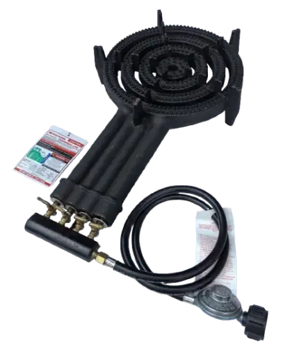 [29618]  Turbo Quad Burner 4 Ring 80 mj/hr 6.9kPa Cast Iron LPG 1/4'' male connection