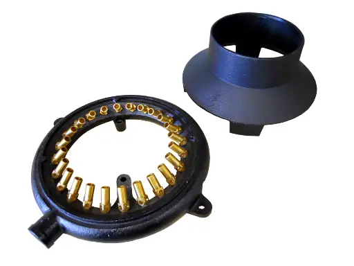 [29801] 24 Jet Mongolian Chimney Burner Hood Natural Gas with Side Lugs